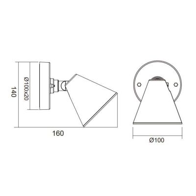 KAVERI FARETTO DA ESTERNI ORIENTABILE IP44 MODERNO COLORE ANTRACITE CON ATTACCO GU10 TRIO LIGHTING - Cristalensi Shop Online
