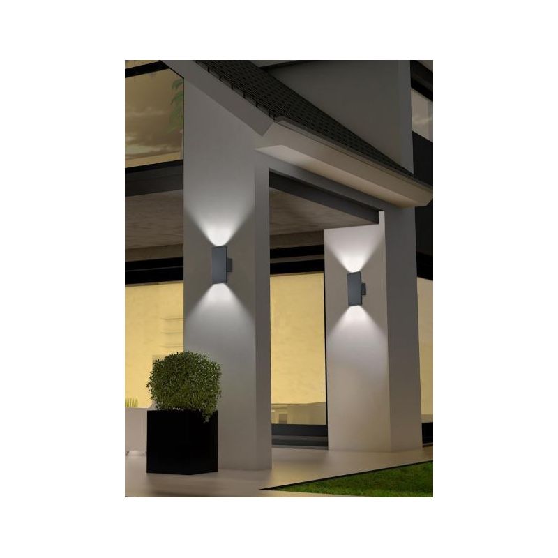 COLORADO APPLIQUE IP54 PER AMBIENTI ESTERNI ANTRACITE BIEMISSIONE DI LUCE LED 3W LUCE 3000K TRIO LIGHTING - Cristalensi Shop Onl