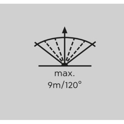 OHIO APPLIQUE AD ARCO CON SENSORE DI MOVIMENTO IP54 LED 6W LUCE 3000K ANTRACITE TRIO LIGHTING - Cristalensi Shop Online