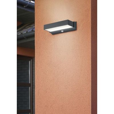 CUANDO APPLIQUE CON SENSORE DI MOVIMENTO ANTRACITE IP54 LED 14W LUCE 3000K BIEMISSIONE MODERNA TRIO LIGHTING - Cristalensi Shop 