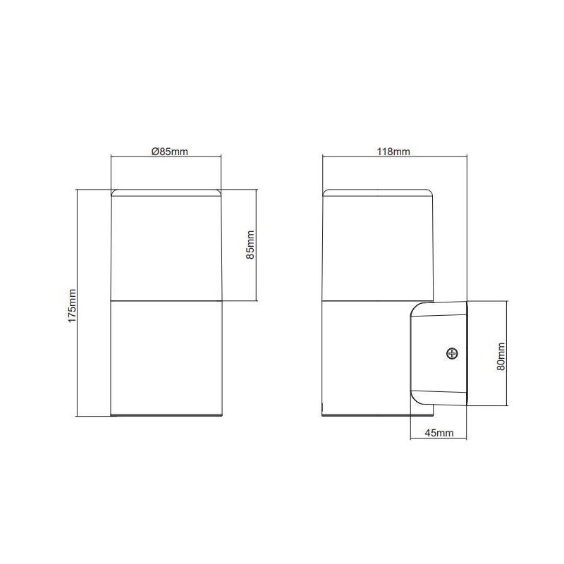 HOOSIC APPLIQUE CILINDRICA DA PARETE PER ESTERNI IP44 RUGGINE O ANTRACITE ATTACCO E27 MODERNA TRIO LIGHTING - Cristalensi Shop O