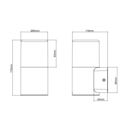 HOOSIC APPLIQUE CILINDRICA DA PARETE PER ESTERNI IP44 RUGGINE O ANTRACITE ATTACCO E27 MODERNA TRIO LIGHTING - Cristalensi Shop O