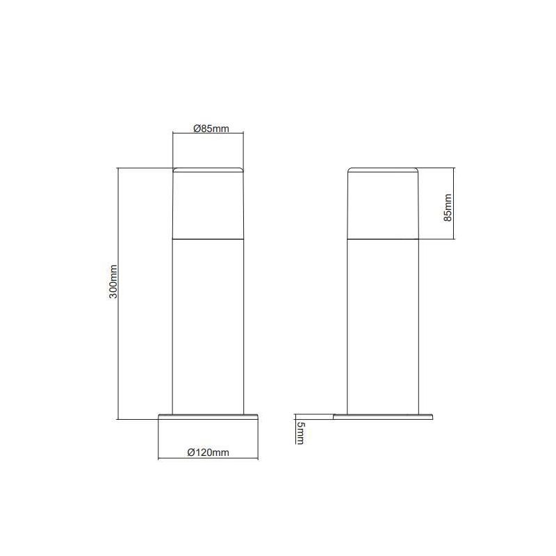 HOOSIC PALETTO CILINDRICO DA ESTERNI IP44 ANTRACITE ATTACCO E27 MODERNO TRIO LIGHTING - Cristalensi Shop Online