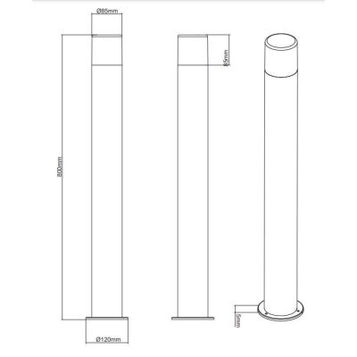HOOSIC LAMPIONE CILINDRICO DA ESTERNI IP44 COLORE ANTRACITE O RUGGINE ATTACCO E27 MODERNO TRIO LIGHTING - Cristalensi Shop Onlin