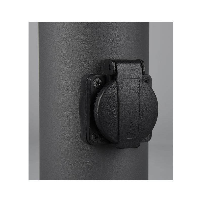 HOOSIC LAMPIONE A CILINDRO DA ESTERNI CON PRESE SCHUKO IP44 ANTRACITE ATTACCO E27 MODERNO TRIO LIGHTING - Cristalensi Shop Onlin