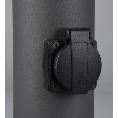 HOOSIC LAMPIONE A CILINDRO DA ESTERNI CON PRESE SCHUKO IP44 ANTRACITE ATTACCO E27 MODERNO TRIO LIGHTING - Cristalensi Shop Onlin