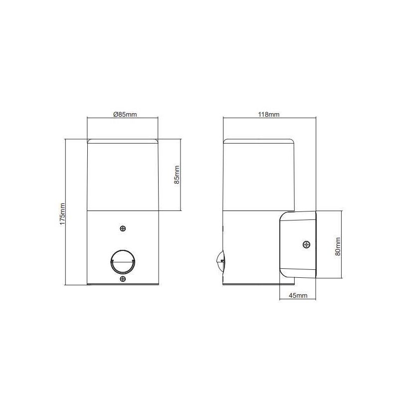 HOOSIC APPLIQUE CON SENSORE DI MOVIMENTO DA ESTERNI IP44 ANTRACITE ATTACCO E27 MODERNO TRIO LIGHTING - Cristalensi Shop Online