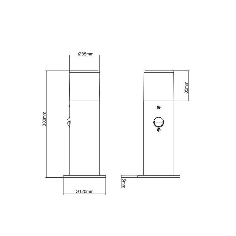 HOOSIC PALETTO DA ESTERNI CON SENSORE DI MOVIMENTO IP44 ANTRACITE ATTACCO E27 MODERNO TRIO LIGHTING - Cristalensi Shop Online