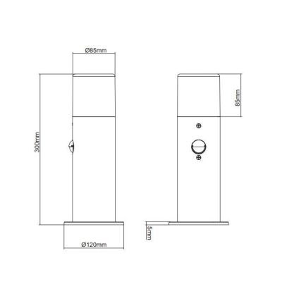 HOOSIC PALETTO DA ESTERNI CON SENSORE DI MOVIMENTO IP44 ANTRACITE ATTACCO E27 MODERNO TRIO LIGHTING - Cristalensi Shop Online