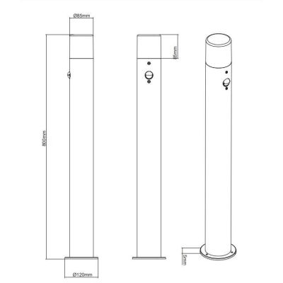 HOOSIC LAMPIONE DA ESTERNI CON SENSORE DI MOVIMENTO IP44 ANTRACITE ATTACCO E27 MODERNO TRIO LIGHTING - Cristalensi Shop Online
