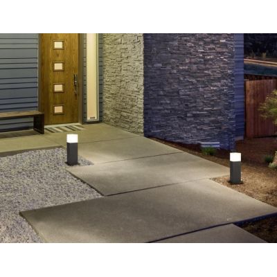 HUDSON PALETTO DA ESTERNI H30 IP44 ANTRACITE ATTACCO E14 SQUADRATO MODERNO TRIO LIGHTING - Cristalensi Shop Online