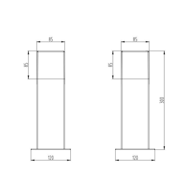 HUDSON PALETTO DA ESTERNI H30 IP44 ANTRACITE ATTACCO E14 SQUADRATO MODERNO TRIO LIGHTING - Cristalensi Shop Online