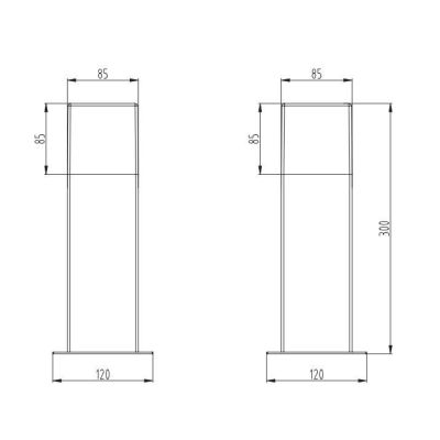 HUDSON PALETTO DA ESTERNI H30 IP44 ANTRACITE ATTACCO E14 SQUADRATO MODERNO TRIO LIGHTING - Cristalensi Shop Online