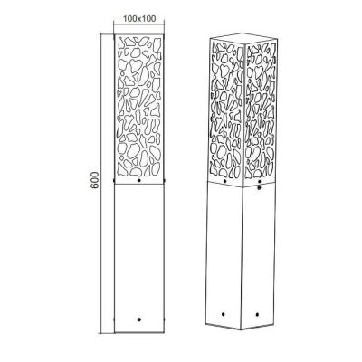 COOPER PALO DA ESTERNI H60 DESIGN MODERNO E ORIGINALE IP44 ANTRACITE ATTACCO E27 TRIO LIGHTING - Cristalensi Shop Online