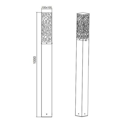 COOPER LAMPIONE DA ESTERNI H100 DESIGN MODERNO E ORIGINALE IP44 ANTRACITE ATTACCO E27 TRIO LIGHTING - Cristalensi Shop Online
