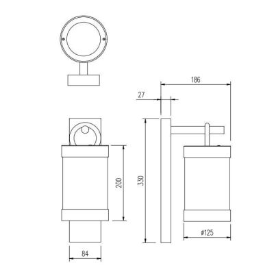 SAMBESI APPLIQUE CON SENSORE DI MOVIMENTO DA ESTERNO IP44 ANTRACITE RUGGINE O BIANCO A LANTERNA TRIO LIGHTING - Cristalensi Shop