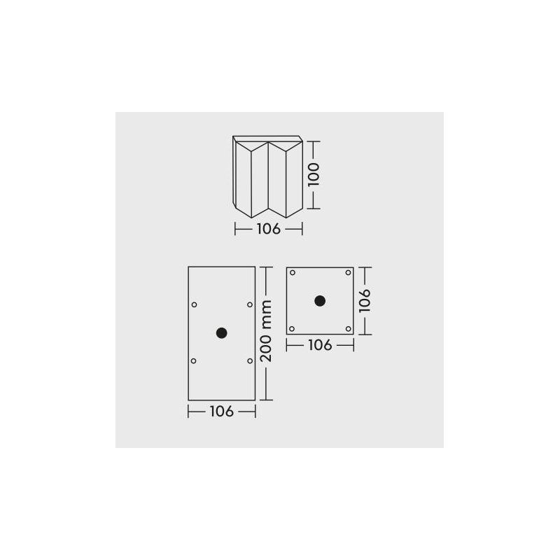 9965-32 ATTACCO ANGOLARE PER APPLIQUE DA ESTERNO TRIO LIGHTING - Cristalensi Shop Online