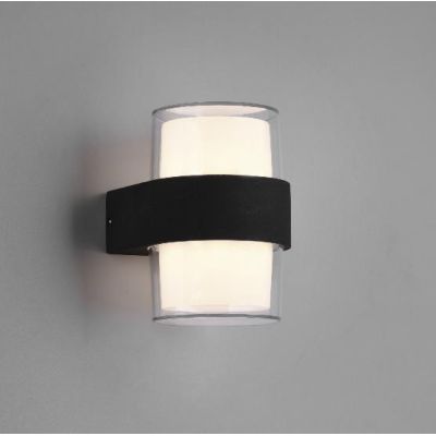 MOLINA APPLIQUE DA ESTERNO IP54 MODERNA ANTRACITE LED 5W LUCE 3000K A CILINDRO RL - Cristalensi Shop Online