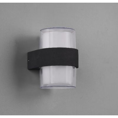 MOLINA APPLIQUE DA ESTERNO IP54 MODERNA ANTRACITE LED 5W LUCE 3000K A CILINDRO RL - Cristalensi Shop Online