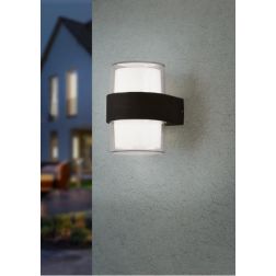 MOLINA APPLIQUE DA ESTERNO IP54 MODERNA ANTRACITE LED 5W LUCE 3000K A CILINDRO RL - Cristalensi Shop Online 2