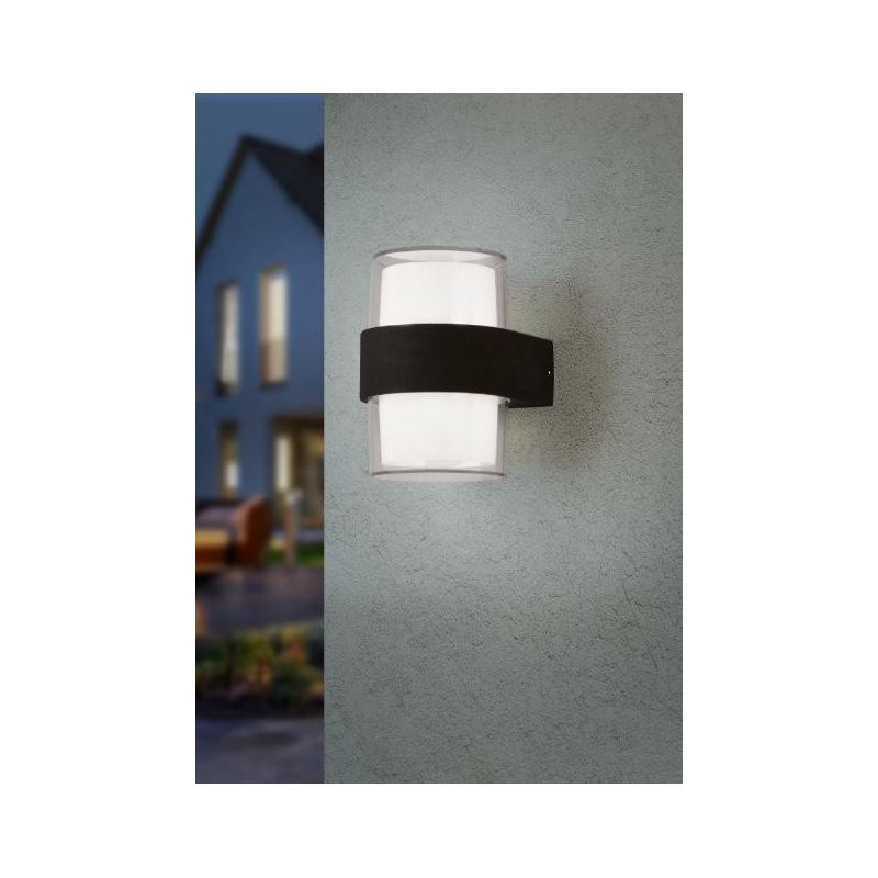 MOLINA APPLIQUE DA ESTERNO IP54 MODERNA ANTRACITE LED 5W LUCE 3000K A CILINDRO RL - Cristalensi Shop Online