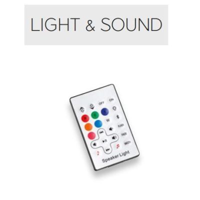 JAMAICA LAMPADA DECORATIVA LED 3W LUCE 3000K RGB BATTERIA RICARICABILE, CASSA ACUSTICA E TELECOMANDO RL - Cristalensi Shop Onlin