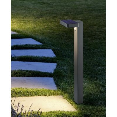 ESQUEL PALO DA ESTERNO IP44 AD ENERGIA SOLARE E CON SENSORE DI MOVIMENTO ANTRACITE LED 4,5W RL - Cristalensi Shop Online