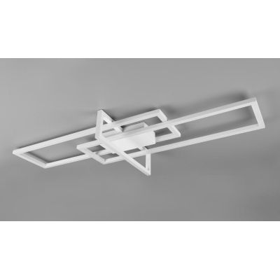 SALINAS PLAFONIERA A DUE RETTANGOLI LED 34W MODERNA DIMMERABILE FINITURA BIANCA LUCE 4000K TRIO LIGHTING - Cristalensi Shop Onli