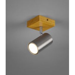 MARLEY FARETTO DA SOFFITTO O PARETE ORIENTABILE IN LEGNO E METALLO 3 COLORI ATTACCO GU10 TRIO LIGHTING - Cristalensi Shop Online 2