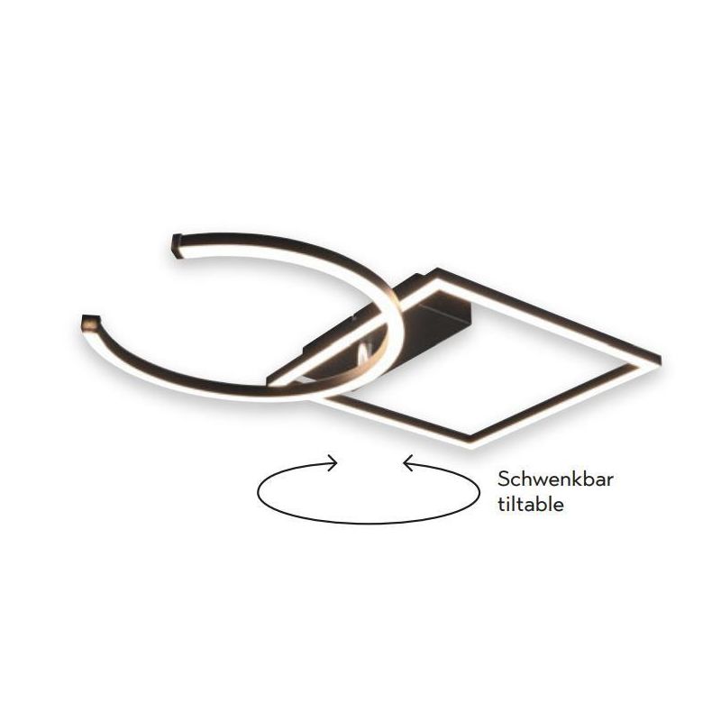 PIVOT PLAFONIERA LED 23,5W LUCE 3000K o 4000K DIMMERABILE 3 COLORI MODERNA GIREVOLE RL - Cristalensi Shop Online