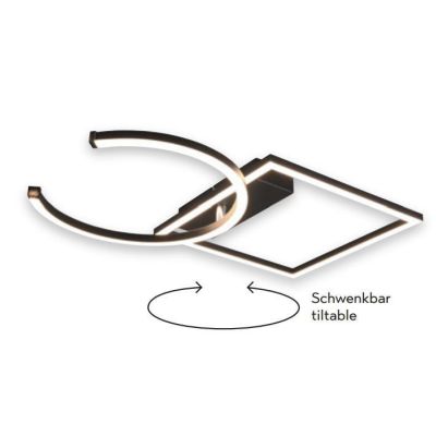 PIVOT PLAFONIERA LED 23,5W LUCE 3000K o 4000K DIMMERABILE 3 COLORI MODERNA GIREVOLE RL - Cristalensi Shop Online