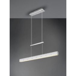 PAROS SOSPENSIONE LINEARE MODERNA BI-EMISSIONE LED 21We11W LUCE 3000K DIMMERABILE NERA O ALLUMINIO RL - Cristalensi Shop Online