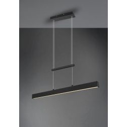 PAROS SOSPENSIONE LINEARE MODERNA BI-EMISSIONE LED 21We11W LUCE 3000K DIMMERABILE NERA O ALLUMINIO RL - Cristalensi Shop Online 2