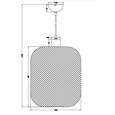 CALIMERO SOSPENSIONE SINGOLA D33 IN METALLO NERO INTRECCIATO MODERNA CON ATTACCO E27 RL - Cristalensi Shop Online
