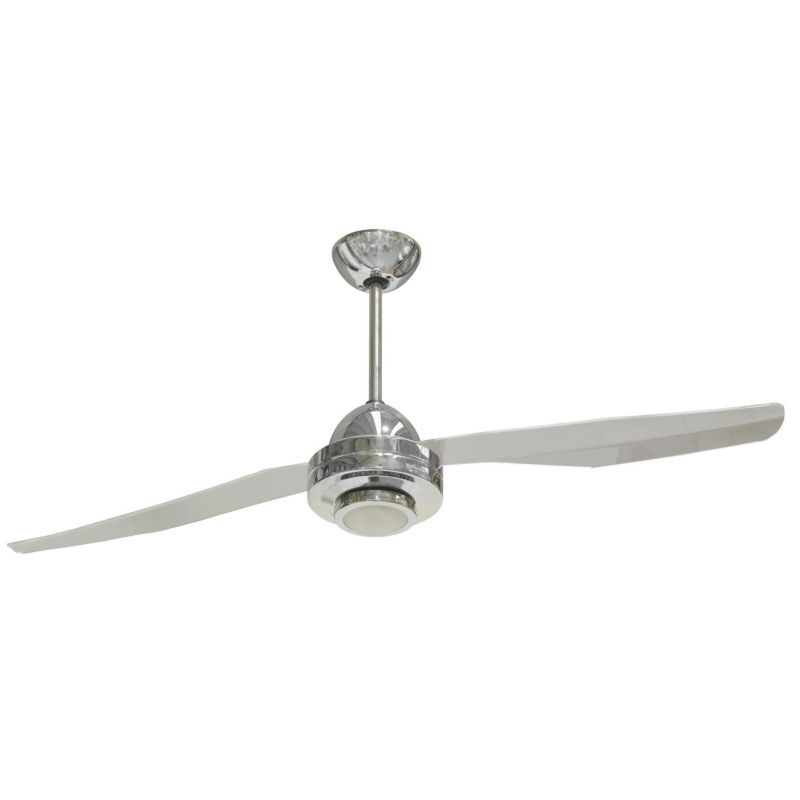 LIBELLULA 2 PALE VENTILATORE DIAMETRO 174 CM CROMO LED 17W LUCE 3000K CON TELECOMANDO INCLUSO Italexport - Cristalensi Shop Onli