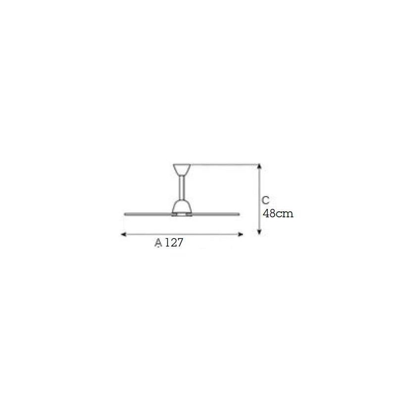 LIBELLULA 4 PALE VENTILATORE DIAMETRO 127 CM GRIGIO LED 17W LUCE 3000K CON TELECOMANDO INCLUSO Italexport - Cristalensi Shop Onl