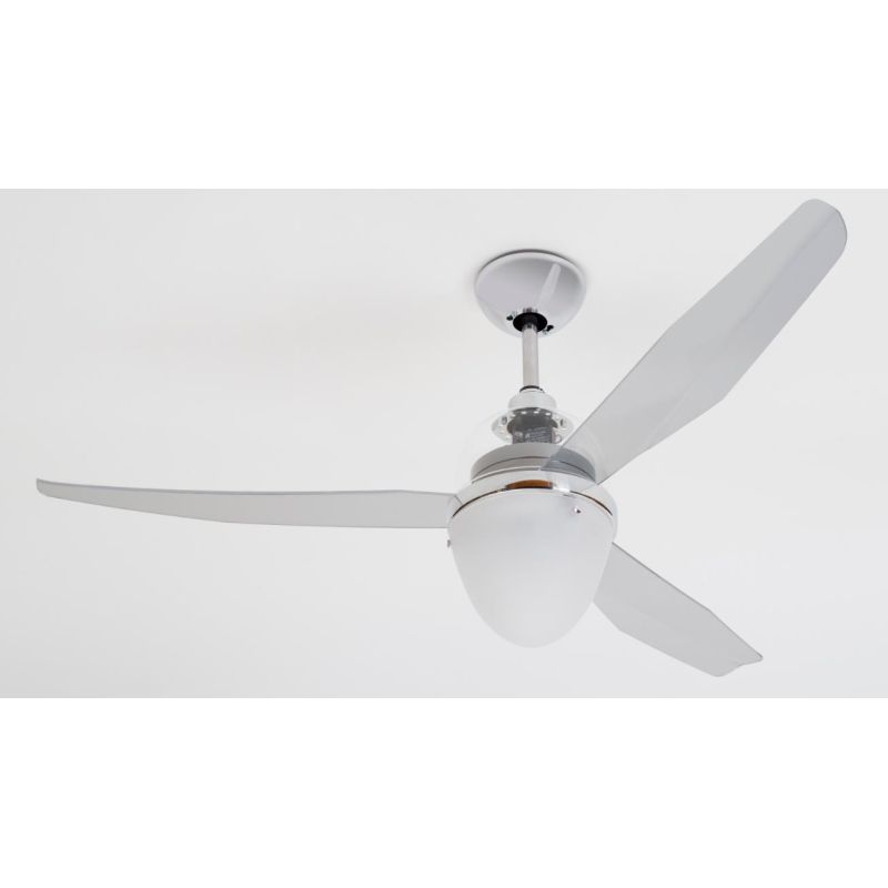 SWING VENTILATORE CROMO DI ITALEXPORT LED 12W LUCE 3000K CALOTTA TRASPARENTE TELECOMANDO INCLUSO Italexport - Cristalensi Shop O