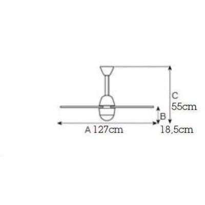 SWING VENTILATORE CROMO DI ITALEXPORT LED 12W LUCE 3000K CALOTTA TRASPARENTE TELECOMANDO INCLUSO Italexport - Cristalensi Shop O