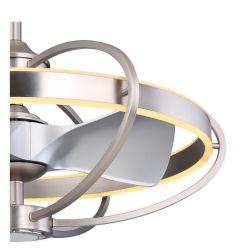 ALMENI VENTILATORE CON LUCE LED 40W 3000K CON CASSA ACUSTICA TELECOMANDO INCLUSO IN ALLUMINIO Globo Lighting - Cristalensi Shop 2