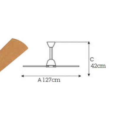 MAESTRALE VENTILATORE SENZA LUCE CON 5 PALE IN LEGNO DIAMETRO 127 TELECOMANDO INCLUSO Italexport - Cristalensi Shop Online