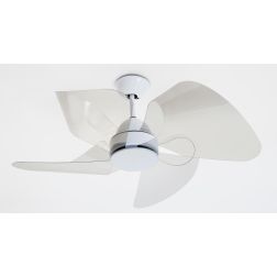 SOFFIO VENTILATORE SENZA LUCE BIANCO O GRIGIO CON PALE TRASPARENTI D100 CON TELECOMANDO INCLUSO Italexport - Cristalensi Shop On