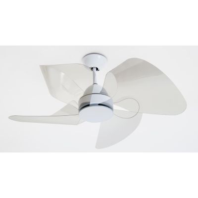 SOFFIO VENTILATORE SENZA LUCE BIANCO O GRIGIO CON PALE TRASPARENTI D100 CON TELECOMANDO INCLUSO Italexport - Cristalensi Shop On