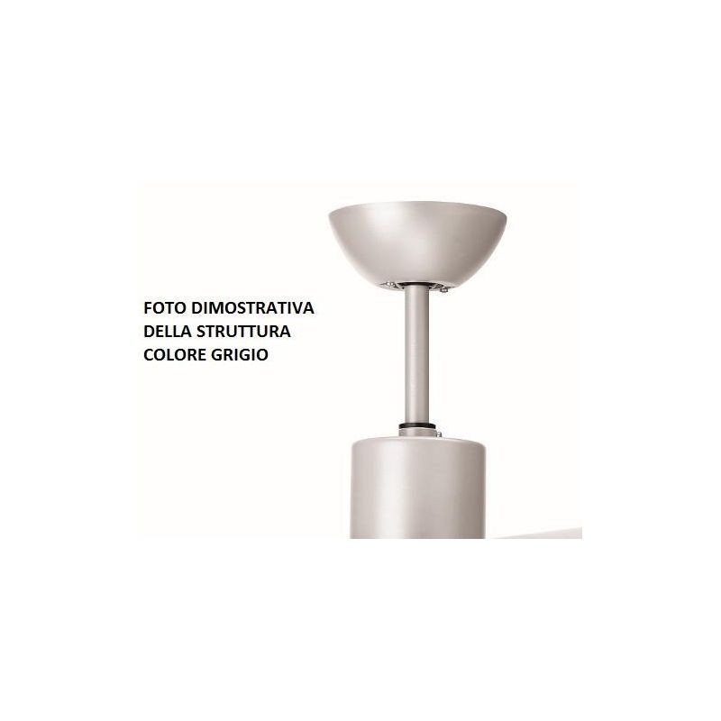 SOFFIO VENTILATORE SENZA LUCE BIANCO O GRIGIO CON PALE TRASPARENTI D100 CON TELECOMANDO INCLUSO Italexport - Cristalensi Shop On