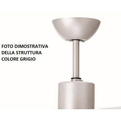 SOFFIO VENTILATORE SENZA LUCE BIANCO O GRIGIO CON PALE TRASPARENTI D100 CON TELECOMANDO INCLUSO Italexport - Cristalensi Shop On