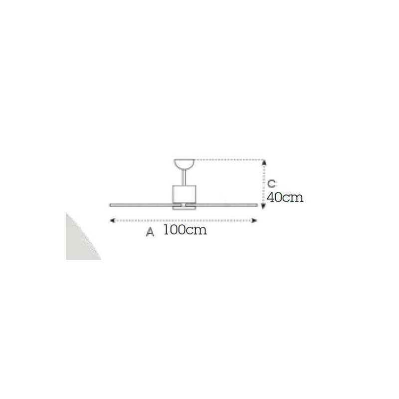 SOFFIO VENTILATORE SENZA LUCE BIANCO O GRIGIO CON PALE TRASPARENTI D100 CON TELECOMANDO INCLUSO Italexport - Cristalensi Shop On