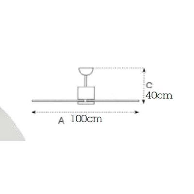 SOFFIO VENTILATORE SENZA LUCE BIANCO O GRIGIO CON PALE TRASPARENTI D100 CON TELECOMANDO INCLUSO Italexport - Cristalensi Shop On