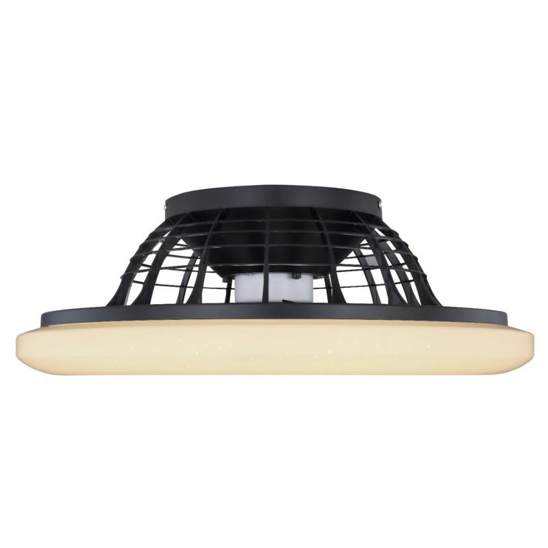 TRAVO VENTILATORE A SOFFITTO NERO CON LED DA 30W LUCE DIMMERABILE CON TELECOMANDO INCLUSO Globo Lighting - Cristalensi Shop Onli