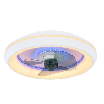 JOEY VENTILATORE BIANCO A SOFFITTO CON LED DA 34W LUCE DIMMERABILE CON TELECOMANDO INCLUSO Globo Lighting - Cristalensi Shop Onl