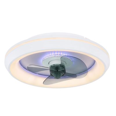 JOEY VENTILATORE BIANCO A SOFFITTO CON LED DA 34W LUCE DIMMERABILE CON TELECOMANDO INCLUSO Globo Lighting - Cristalensi Shop Onl