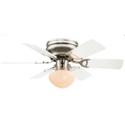 UGO VENTILATORE A SOFFITTO CROMO PALE REVERSIBILI CON CATENELLA E LAMPADINA ATTACCO E27 Globo Lighting - Cristalensi Shop Online